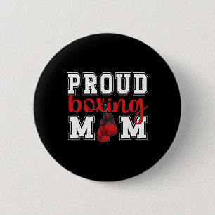 Bóton Redondo 5.08cm Mãe Boxeando Orgulhosa Mãe Boxeadora Mãe de Boxe