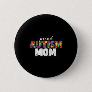 Bóton Redondo 5.08cm Mãe Consciente do Autismo Orgulhosa do Filho(a) Au