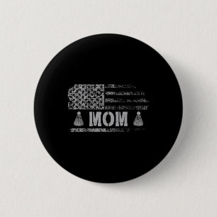 Bóton Redondo 5.08cm Mãe de Badminton Americana Bandeira dos EUA Equipe