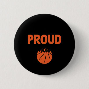 Bóton Redondo 5.08cm Mãe De Basquete Louco E Orgulhosa - Citações Engra