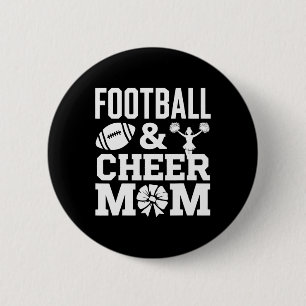 Bóton Redondo 5.08cm Mãe de Cheerleading de Futebol Americano Cabelo De