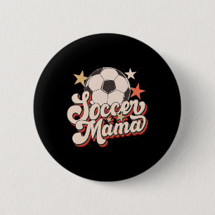 Bóton Redondo 5.08cm Mãe de Futebol Retrô Mãe de Futebol Vintage Tempor