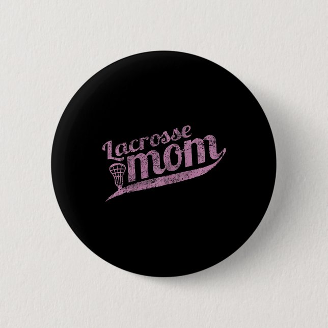 Bóton Redondo 5.08cm Mãe de Lacrosse - Orgulhosa Mãe de Lax (Frente)