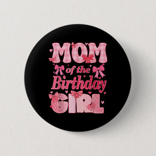 Bóton Redondo 5.08cm Mãe Do Arco De Coquetes Rosa Da Família Birthday G