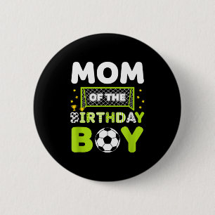 Bóton Redondo 5.08cm Mãe do Menino de Aniversário Mãe de Futebol Aniver