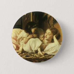 Bóton Redondo 5.08cm Mãe e criança (aka cerejas) pelo senhor Leighton
