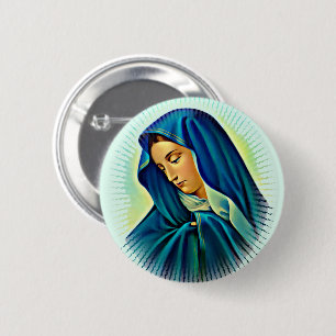 Bóton Redondo 5.08cm Mãe Mary Button