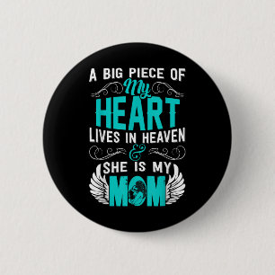 Bóton Redondo 5.08cm Mãe Memorial Dia Meu Anjo Guardião Uma Grande Peça