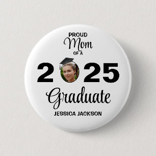Bóton Redondo 5.08cm Mãe orgulhosa de um botão de Formando 20xx