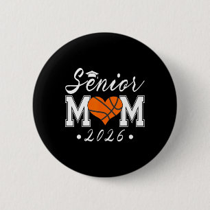 Bóton Redondo 5.08cm Mãe Sênior 2026 Turma De 2026 Graduação Mãe Esboço