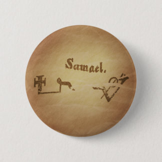 Bóton Redondo 5.08cm Magic Seal Angel Samael Protection Magic Charms