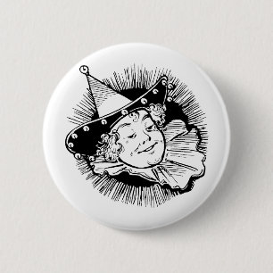 Bóton Redondo 5.08cm Mágico Vintage de Oz, Retrato de Mulher Munchkin