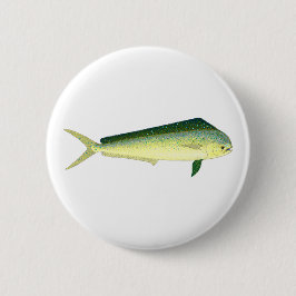 Bóton Redondo 5.08cm Mahi Mahi - arte dos peixes do golfinho