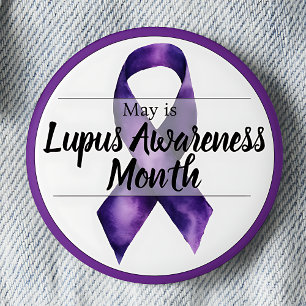 Bóton Redondo 5.08cm Maio mês de sensibilização do Lupus