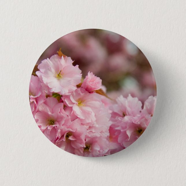 Bóton Redondo 5.08cm Mais flores de Sakura (Frente)