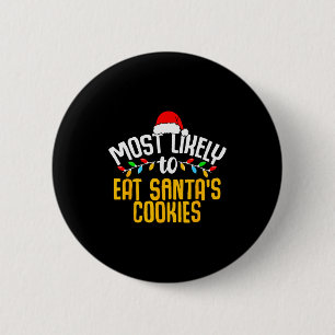 Bóton Redondo 5.08cm Mais Propenso a Comer os Biscoitos do Papai Noel F