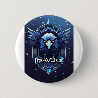 Bóton Redondo 5.08cm Majestic Eagle Logo Button – Bold & Powerful Desig