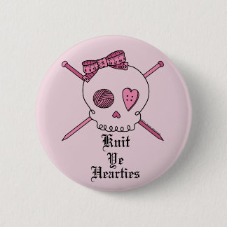 Bóton Redondo 5.08cm Malha YE Hearties (fundo cor-de-rosa)