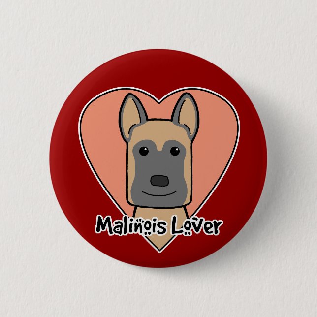 Bóton Redondo 5.08cm Malinois Lover (Frente)