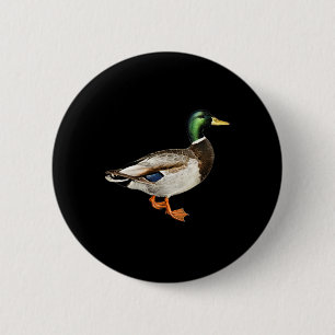 Bóton Redondo 5.08cm Mallard Drake Pocket Logo Mallard Ducks Hunti