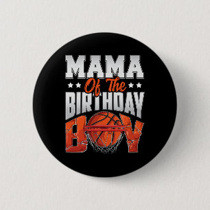 Bóton Redondo 5.08cm Mama Bysketbyll Birthday Boy Family Byller B-day P