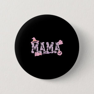 Bóton Redondo 5.08cm Mama de Halloween Assustador Mãe de Universidade R