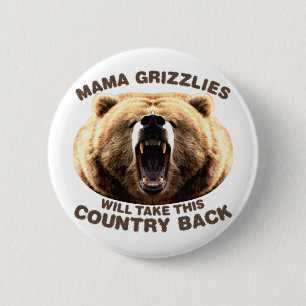 Bóton Redondo 5.08cm Mama Grizzlies