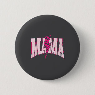 Bóton Redondo 5.08cm Mama Nk Relâmpago Xadrez Mãe Mulheres Dia das Mães