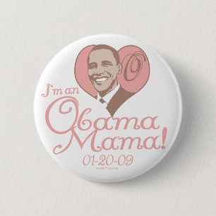 Bóton Redondo 5.08cm Mama novo 2009 engrenagem de Obama