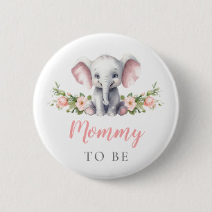 Bóton Redondo 5.08cm Mamãe De Ser Um Elefante Rosa Nova Mãe Chá