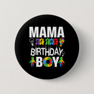 Bóton Redondo 5.08cm Mamãe Do Autismo Aniversário