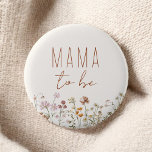 Bóton Redondo 5.08cm Mamãe, seja Chá de fraldas de flor selvagem<br><div class="desc">Celebre a maravilhosa mama em estilo com nosso Chá de fraldas de flor selvagem Terracotta Mama-to-Be Button, um cúmplice encantador e sincero que adiciona um toque de beleza natural às suas festividades chás de fraldas. Este botão é cuidadosamente desenhado com delicadas ilustrações de flor silvestre contra um pano de fundo...</div>