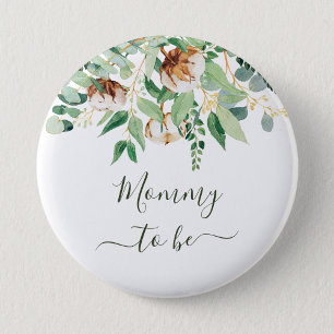 Bóton Redondo 5.08cm Mamães Para Ser Eucalyptus Novamente Mãe