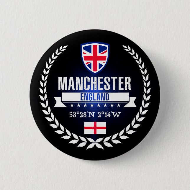 Bóton Redondo 5.08cm Manchester (Frente)