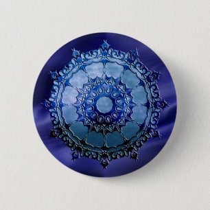 Bóton Redondo 5.08cm Mandala Celta ondas azuis