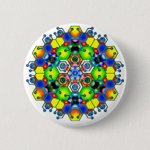 Bóton Redondo 5.08cm Mandala cósmica 1