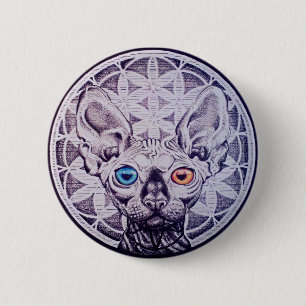 Bóton Redondo 5.08cm Mandala da esfinge