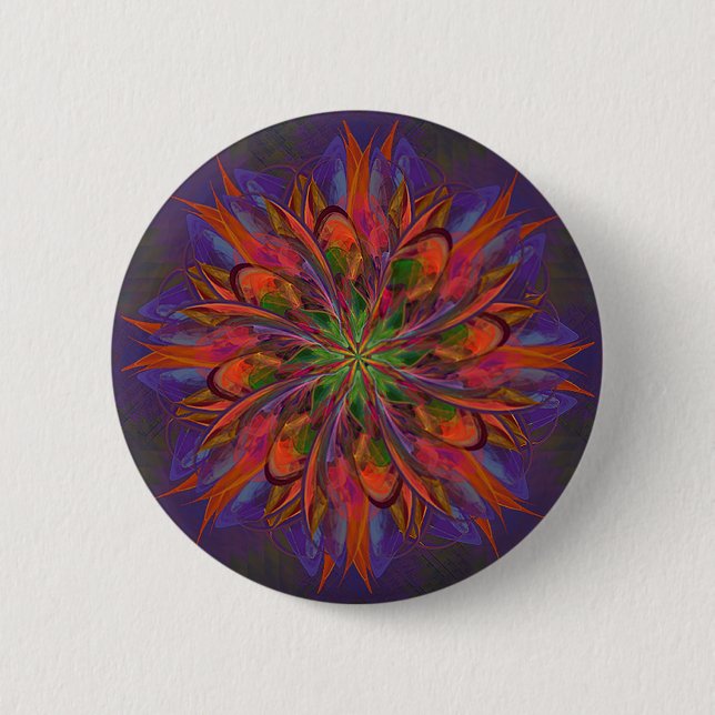 Bóton Redondo 5.08cm Mandala da vida (Frente)