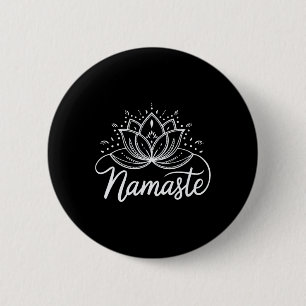 Bóton Redondo 5.08cm Mandala de Ioga de Meditação de Flor de Lótus Nama