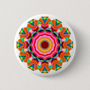 Bóton Redondo 5.08cm Mandala do Fractal