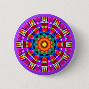 Bóton Redondo 5.08cm Mandala do Fractal