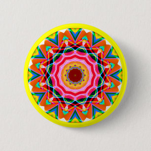 Bóton Redondo 5.08cm Mandala do Fractal