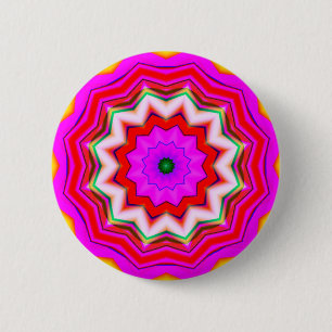 Bóton Redondo 5.08cm Mandala do Fractal - 17