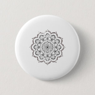 Bóton Redondo 5.08cm Mandala Espiritual Angustiado Paz Boho Yoga Espiri