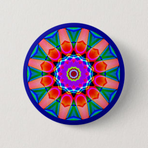 Bóton Redondo 5.08cm Mandala Fractal