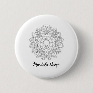 Bóton Redondo 5.08cm Mandala Geometria Sagrada Arte Yoga Mantra Flor Ló