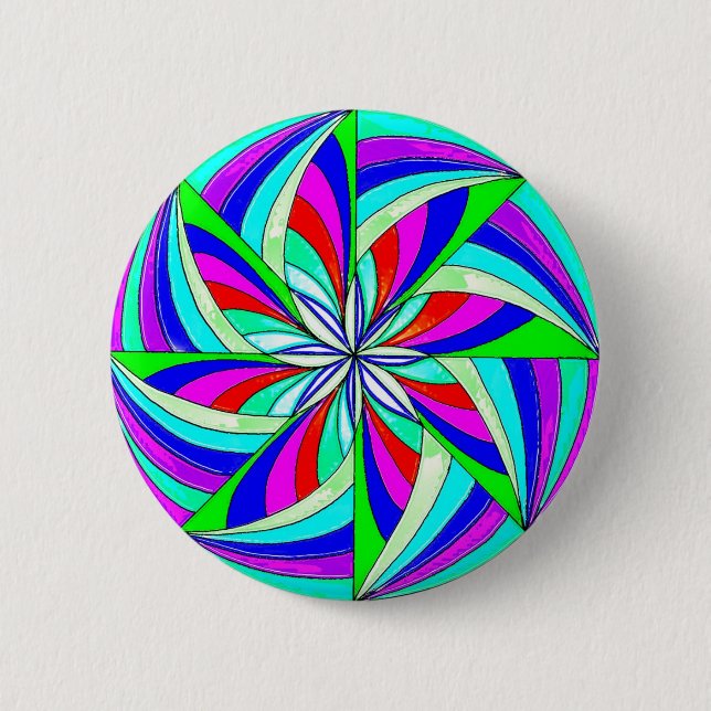 Bóton Redondo 5.08cm Mandala mágica (Frente)
