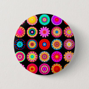 Bóton Redondo 5.08cm Mandalas do Fractal