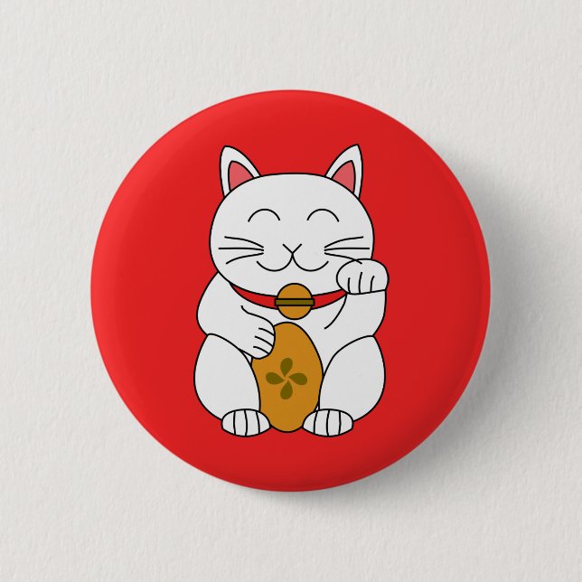 Bóton Redondo 5.08cm Maneki Neko (Frente)