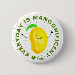 Bóton Redondo 5.08cm Mango Pun Positivo - Todos os dias é Mangonisigni